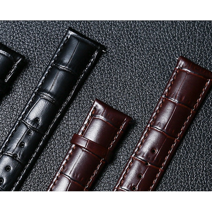 Dây da cao cấp LOBINNI LBN03 màu nâu chính hãng ,khóa gài cao cấp ,chống nước