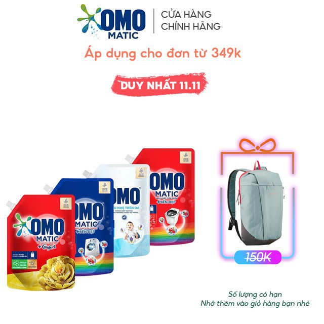 Túi Nước Giặt OMO Matic 2.0kg