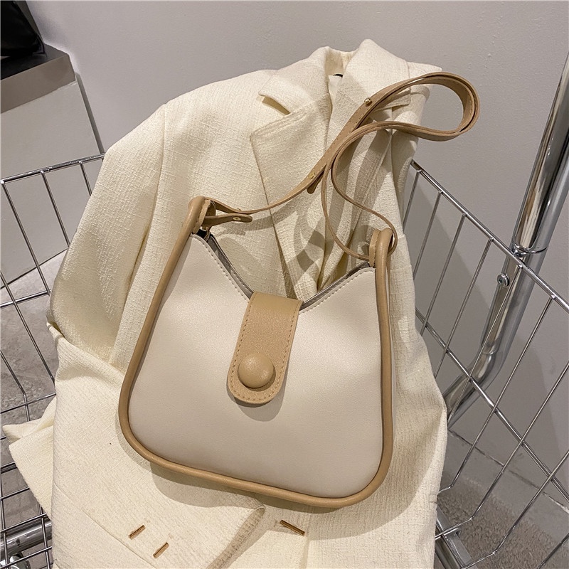 Túi Đeo Chéo Màu Trơn Phong Cách Phương Tây Thời Trang Mùa Xuân 2022 Dành Cho Nữ