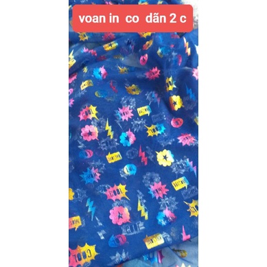 vải voan thun in