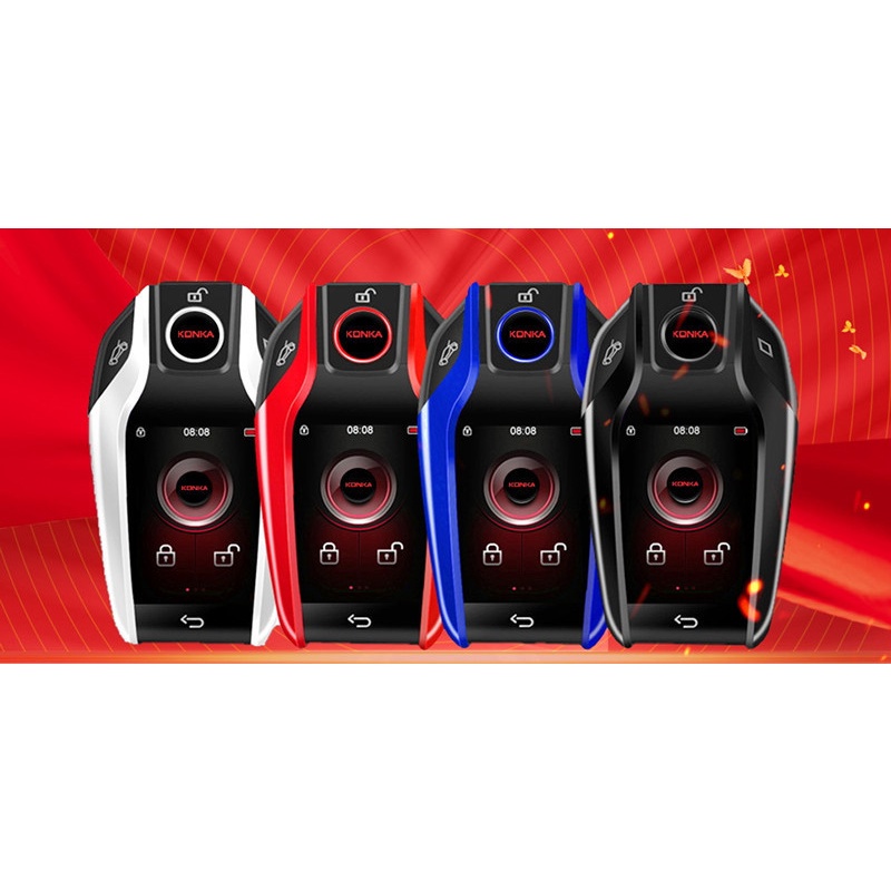 Khóa smart key cho ô tô - xe máy cảm ứng, màn hình LCD kiểu dáng BMW