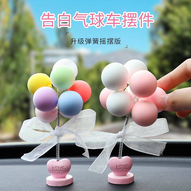 Phụ kiện trang trí bảng điều khiển xe hơi hình bong bóng dễ thương sáng tạo