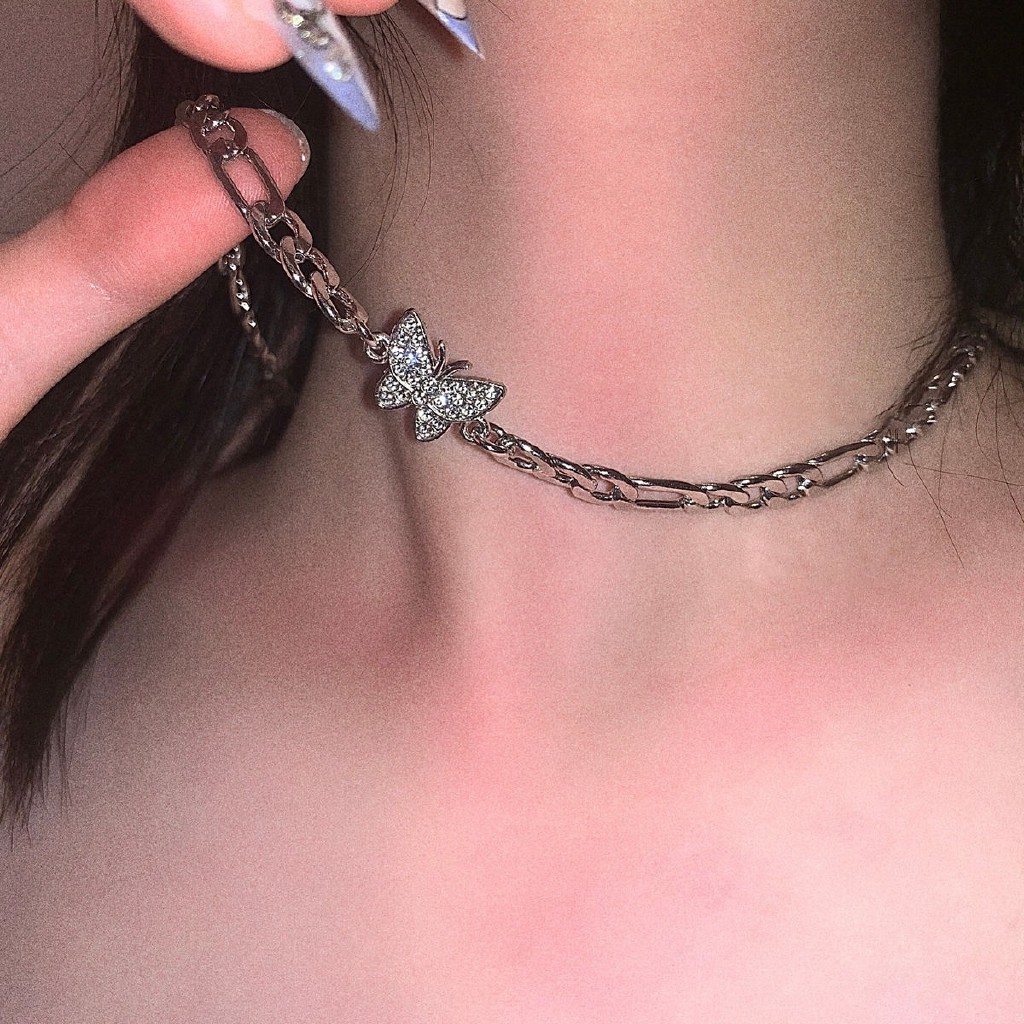 Dây chuyền, chocker xích bướm cá tính