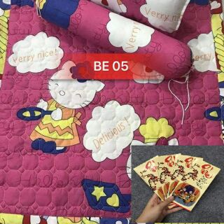 Set chăn gối bé gái_ Kitty hồng