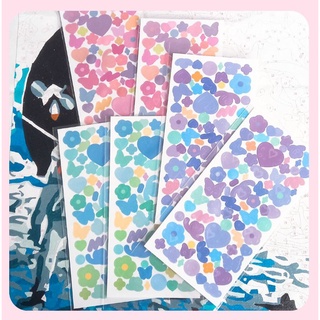 Sticker/ Miếng dán hoa trái tim xinh xắn trang trí bullet journal