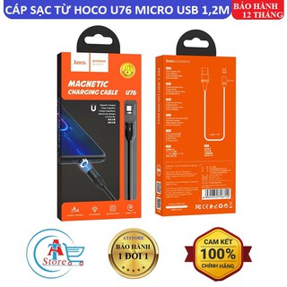 Cáp sạc nam châm hoco u76 micro usb 1,2m chính hãng - đèn led báo sạc pin