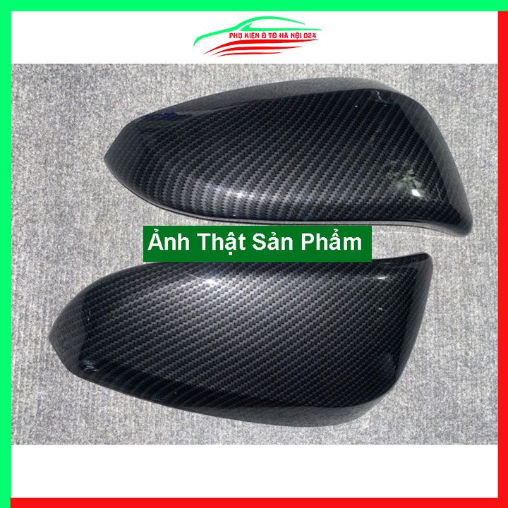Ốp gương chiếu hậu Corolla Cross 2020 vân Cacbon bảo vệ chống trầy trang trí làm đẹp xe
