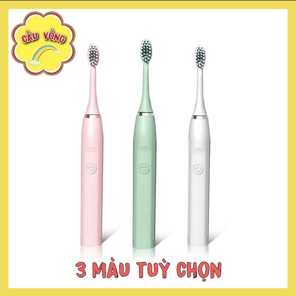 [Ưu đãi COMBO] Bàn chải Pin cao cấp, đầu bàn chải tự động làm sạch mảng bám, kẽ chân răng