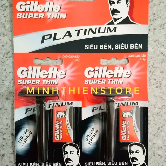 Dao cạo râu Gillette super click (1 cây + 1 lưỡi lam platinum)