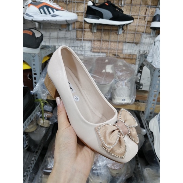 Giày bệt đính nơ đế bằng bít mũi búp bê vnxk siêu nhẹ êm chân đẹp rẻ thời trang