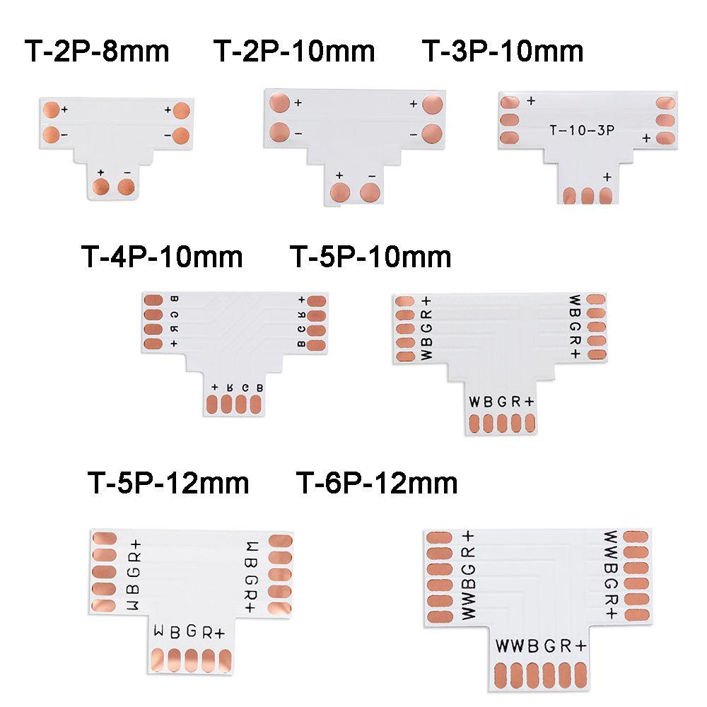 Set 5 Đầu Nối Đèn LED 8mm 10mm 12mm 2pin 3Pin 4pin 5pin 6Pin Chuyên Dụng