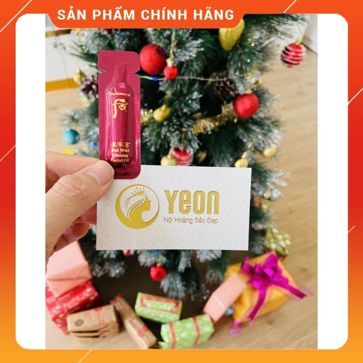 1 gói tinh dầu phục hồi trẻ hoá da  - RED WILD GINGSENG FACIAL OIL GÓI