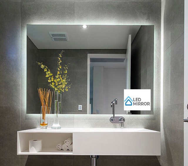 Gương treo tường đèn led💖CAO CẤP💖Gương led nhà tắm soi trang điểm, không cảm ứng