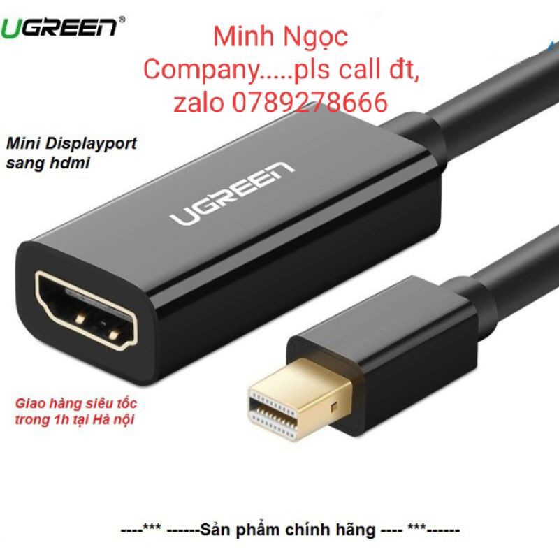 Cáp chuyển Mini Displayport sang HDMI Full HD ((Thunderbolt To HDMI) Ugreen 10461 - Hàng Chính Hãng