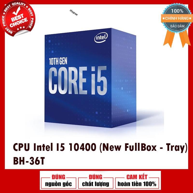 Bộ vi xử lý / CPU Intel Core i5 10400 (2.9 GHz turbo up to 4.3 GHz, 6 core 12 Threads , 12MB Cache, 65W)