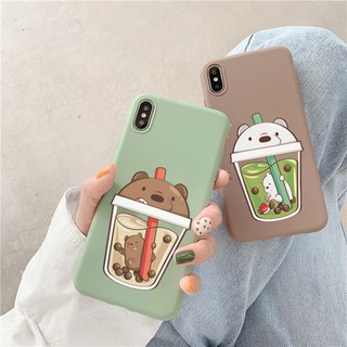 Ốp Lưng Iphone ❤️FREESHIP❤️ Giảm 20K khi Nhập Mã [THEKK20] Ốp lưng Iphone Trà sữa gấu TS - Chất Dày Đẹp