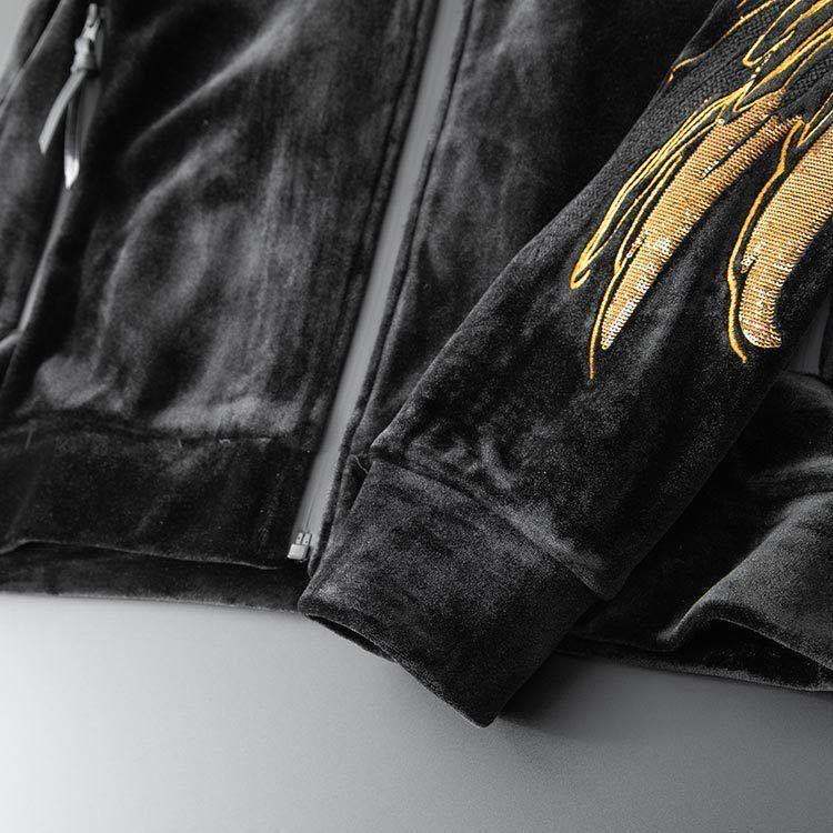 Set đồ thể thao vải nhung dày phong cách Hàn Quốc thời trang mùa đông cho nam