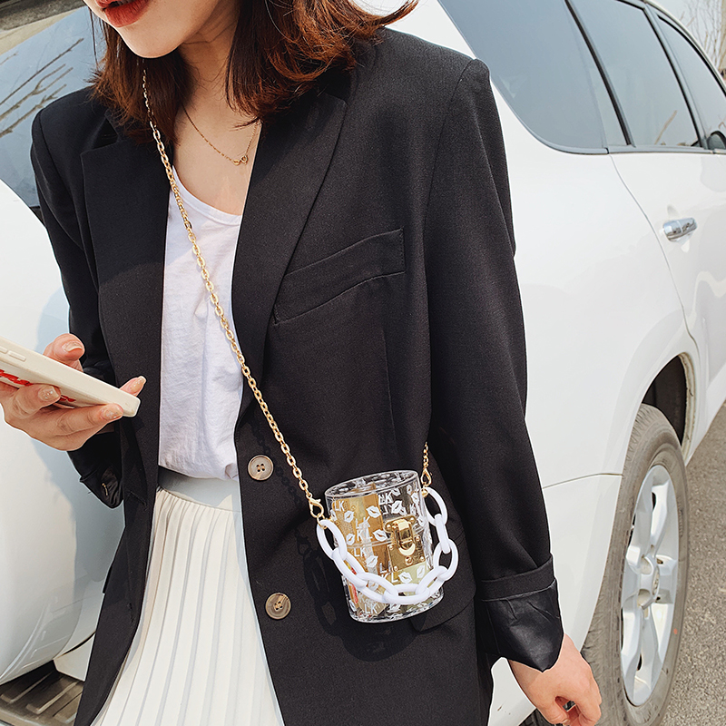 Túi xách đeo vai dây xích phong cách Hàn Quốc 2021