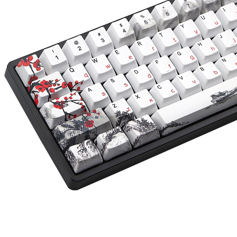 Bộ 68 Nút Bàn Phím Cơ Oem Họa Tiết Hoa Mận Cho K6 Ifg68 Tada68 Ek820 Rk837 Sk68