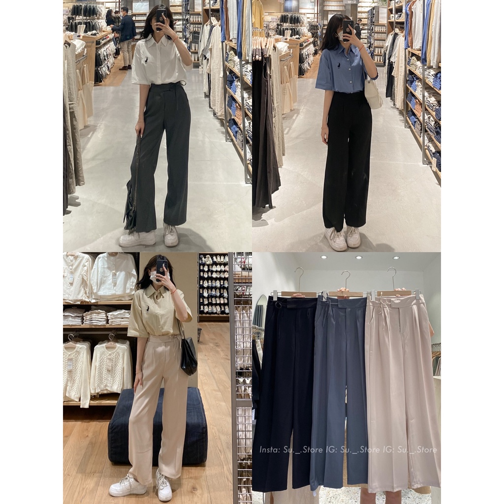 Quần culottes khuy cài dây buộc nơ Q415 SUSTORE