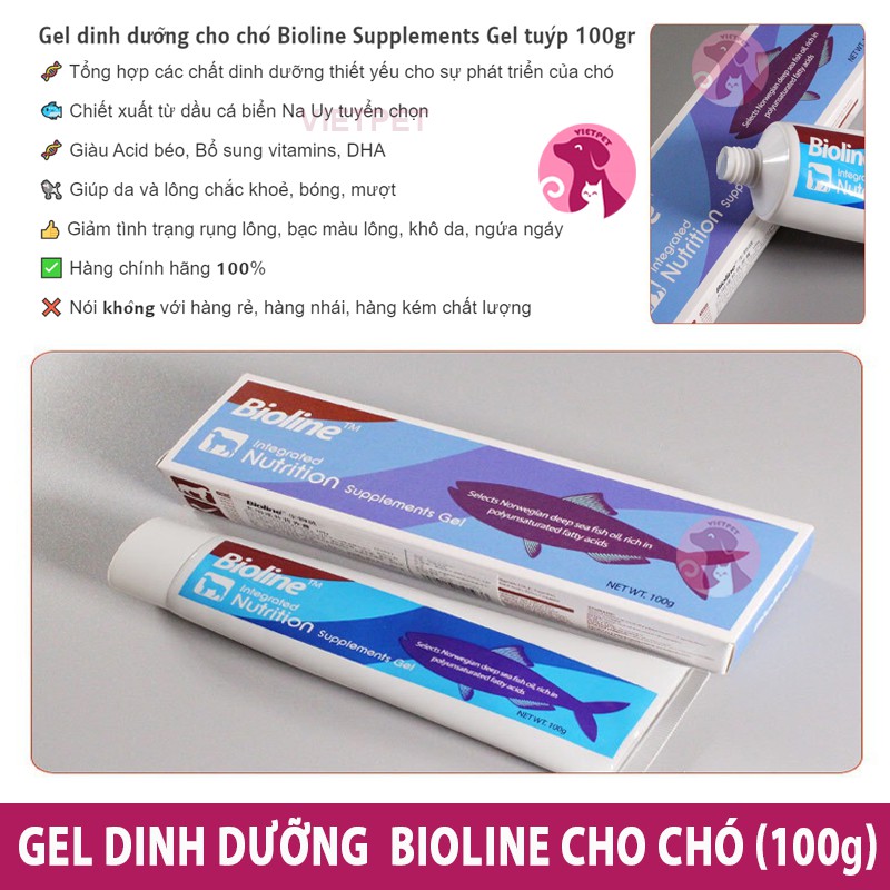 Gel dinh dưỡng cho chó mèo BIOLINE (100g)