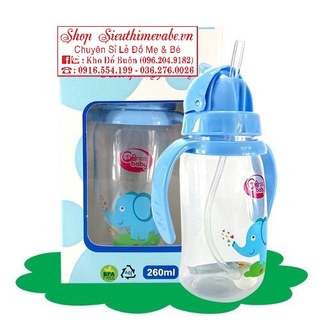 Bình tập uống chống sặc GB-baby cao cấp 260ml có tay cầm tiện lợi cho bé