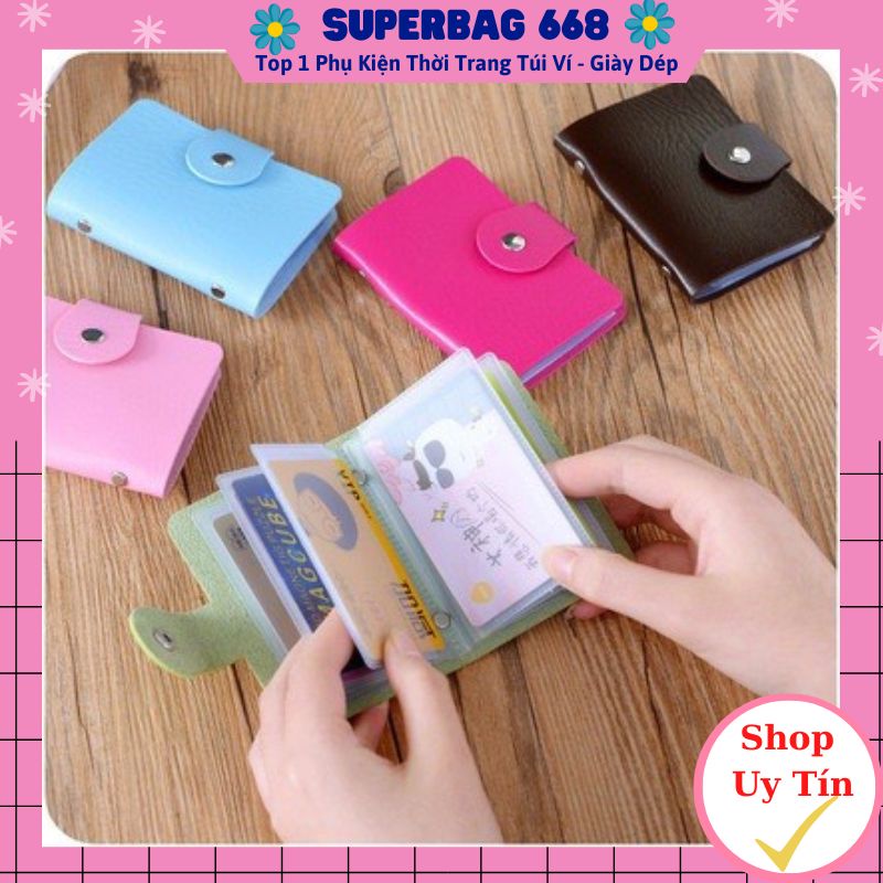 Ví đựng thẻ ATM các loại có khóa bấm tiện lợi (đựng 24 thẻ) Superbag668 243
