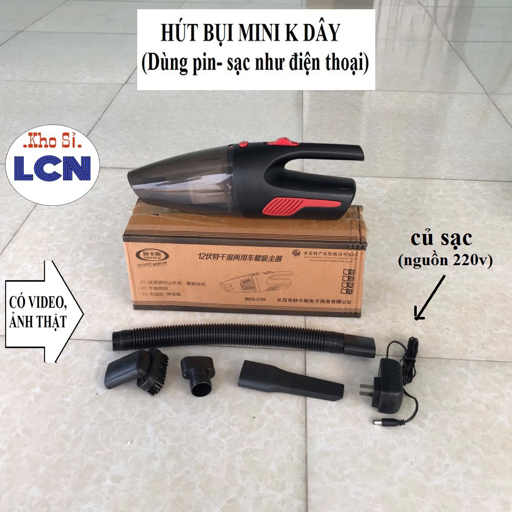 Máy Hút Bụi Cầm Tay R6053 FREESHIP Máy Hút Bụi Mini Không Dây Hút Bụi Ô Tô Giường [Chuyên sỉ]