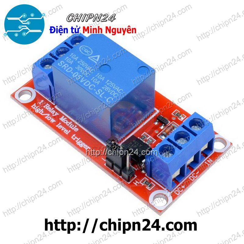 [1 CÁI] Module 1 Relay với Opto cách ly V2 (tùy chọn mức kích)