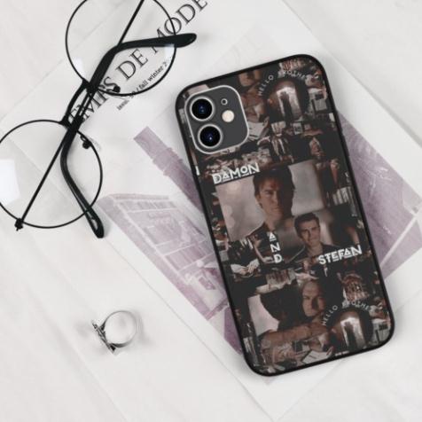 Ốp lưng iphone hình Deamon and stefan  collage art aesthetic cạnh vuông  cho các dòng SAMSUNG PAP20210900