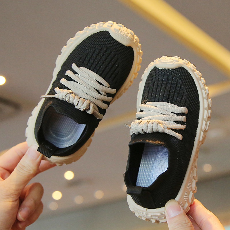 Giày Sneaker Đế Mềm Chống Trượt Thoáng Khí Dệt Kim Thời Trang 2022 Cho Bé Trai Và Gái
