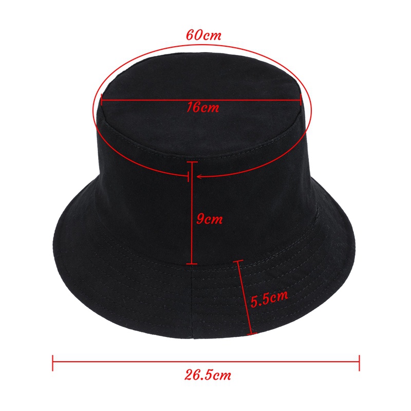 Nón Bucket Chất Liệu Cotton Màu Sắc Trơn Thời Trang Cho Nam Và Nữ