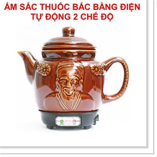ẤM SẮC THUỐC BẮC BẰNG ĐIỆN 2 CHẾ DỘ NẤU TỰ NGẮT GỐM BÁT TRÀNG FULL COOK