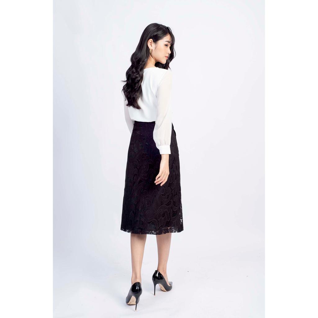 Chân váy ren, dáng chữ A MMOutfit M-JU060621091