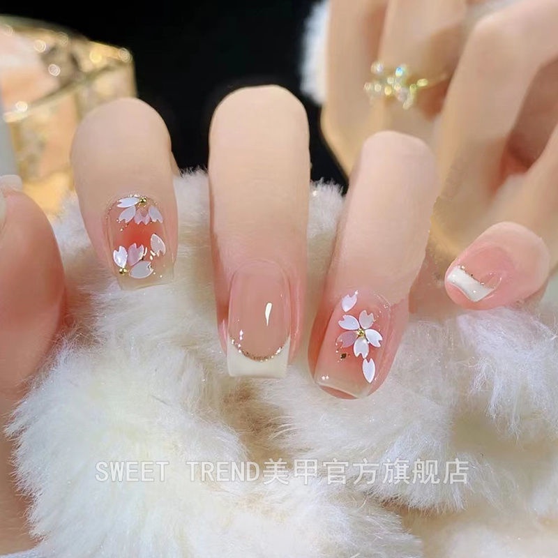 Túi kim sa trang trí móng tay nghệ thuật STZPRONAIL kiểu cánh hoa anh đào 3D thời trang