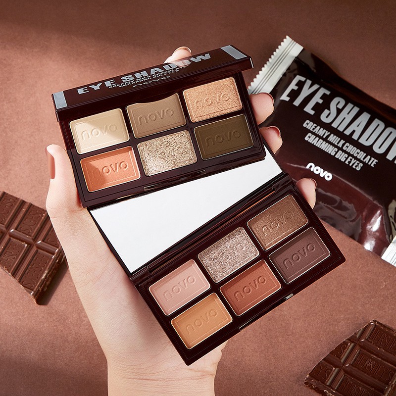 [Hàng mới về] Bảng phấn mắt NOVO 6 màu chống thấm nước lâu trôi chất lượng cao | BigBuy360 - bigbuy360.vn