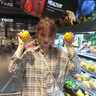 [Mã FSS09JAN hoàn 20% XU đơn từ 0đ]Áo sơ mi thiết kế mỏng dáng rộng họa tiết sọc caro