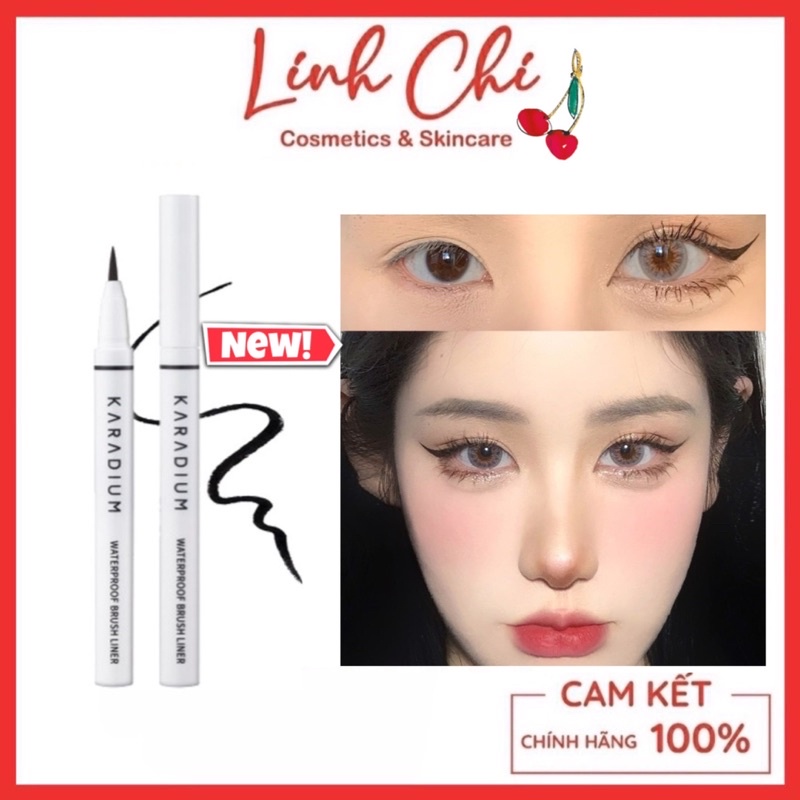 Bút Dạ Kẻ Mắt Karadium Waterproof Brush Liner Black
