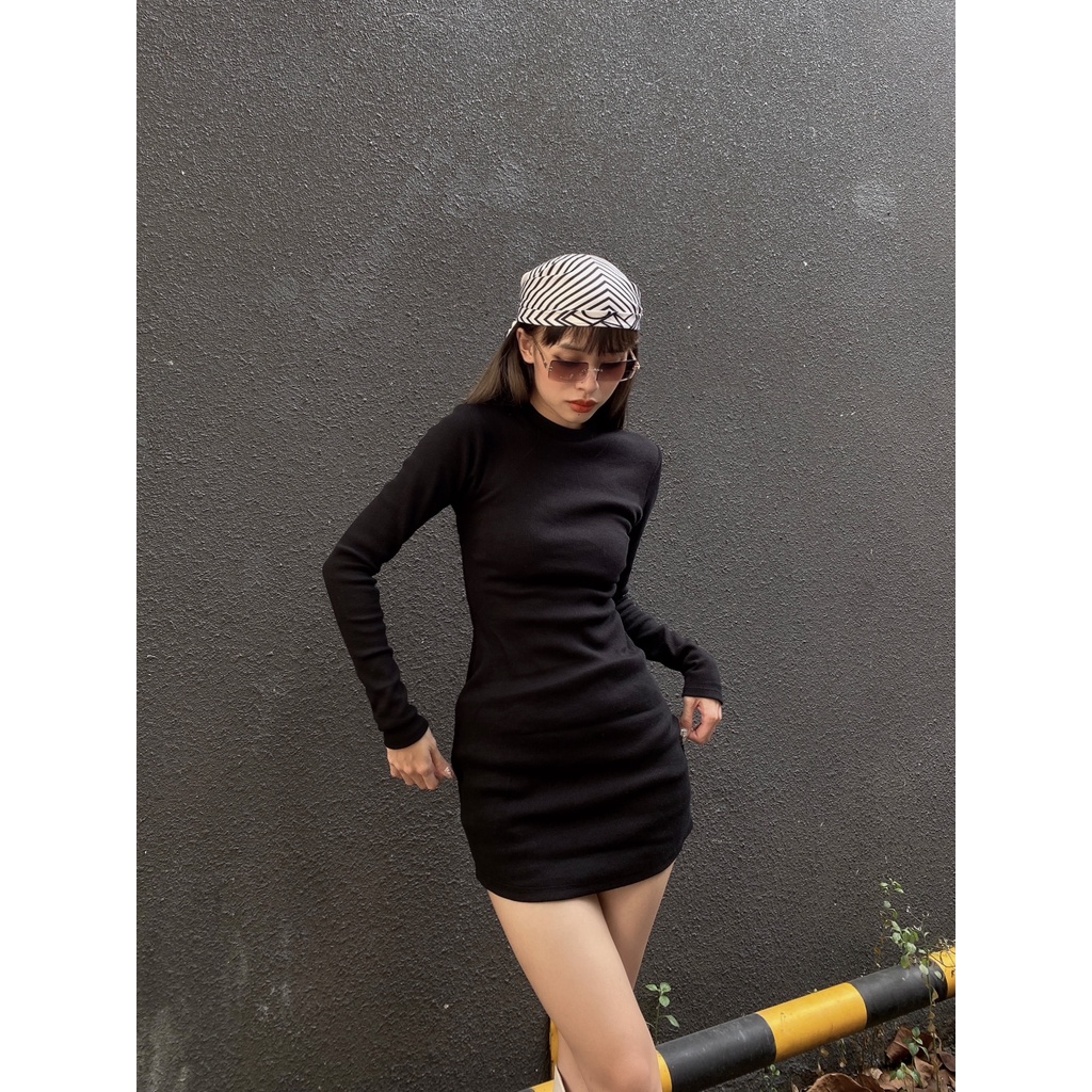 Đầm ôm body hở lưng tay dài - M Long Sleeve Dress - DEPASS