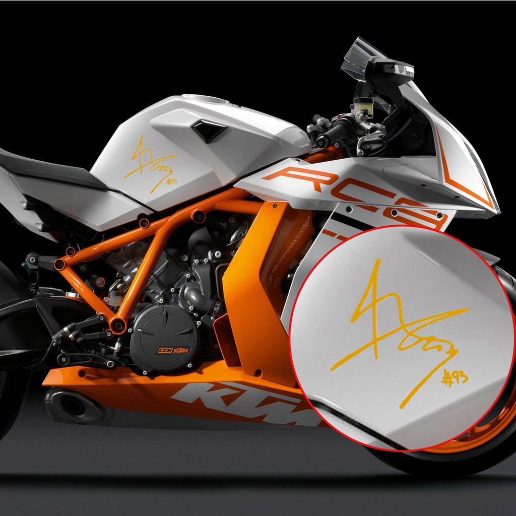 FENDER #Miếng Dán Chữ Ký 93 Marquez Trang Trí Bình Xăng Xe Mô Tô Honda RC213V