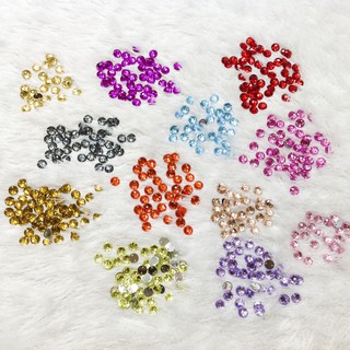 Hạt cườm kết áo tròn giác hoa văn 3d size 8mm đủ màu đính trang trí áo dài
