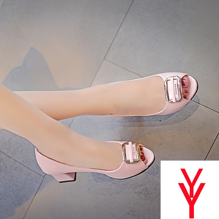 Giày Cao Gót Hở Mũi Thiết Kế Mới Thời Trang Mùa Xuân Dành Cho Nữ