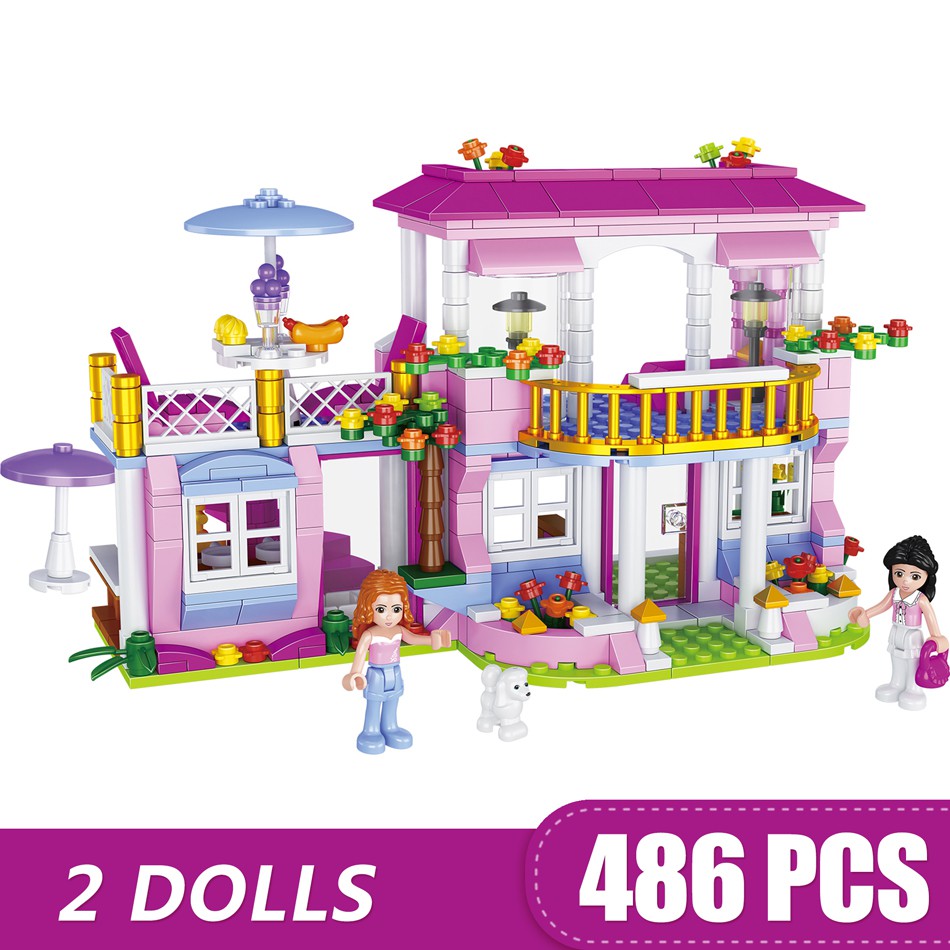 Bộ Đồ Chơi Lắp Ráp Lego 486 Mảnh Hình Ngôi Nhà Công Chúa Xinh Xắn Cho Bé