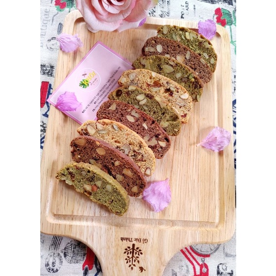 Bánh Biscotti ăn kiêng nguyên cám mix vị giành cho người ăn kiêng, giảm cân, healthy