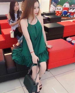 Đầm Phi Bóng đuôi cá yếm hót có mút