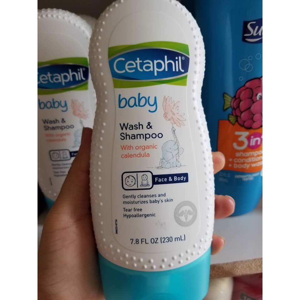 ✅[CHÍNH HÃNG] Sữa Tắm Gội Cetaphil Baby Gentle Wash &amp; Shampoo 2 in 1 (Chai 230ml)