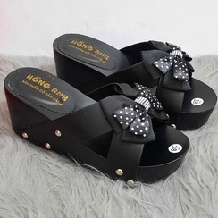 DÉP QUAI CHÉO NỮ GẮN NƠ CAO 6CM (ĐẶT TĂNG LÊN 1 SIZE Ạ)