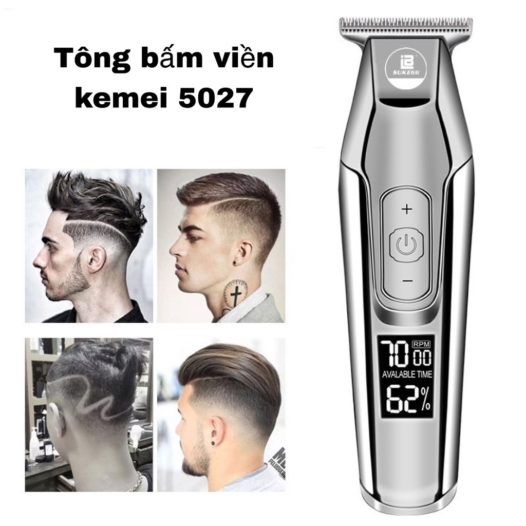 Tông đơ cắt tóc bấm viền kemei KM5027 công suất 5w