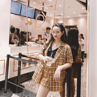 Set vets kẻ sọc (ảnh thật shop chụp)
