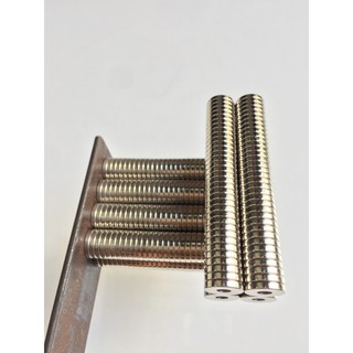 Nam Châm Đất Hiếm 14,8x3mm lỗ tròn M4 ( Từ Tính Hút Cực Mạnh ) (CAM KẾT HÀI LÒNG)